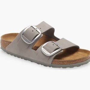 Birkenstock Arizona Big Buckle Slide Sandal, Dove Gray, size 38EUB (7-7.5 US)